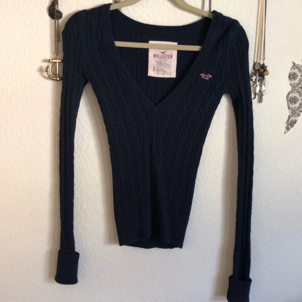 Navy Blue Knit Long Sleeve